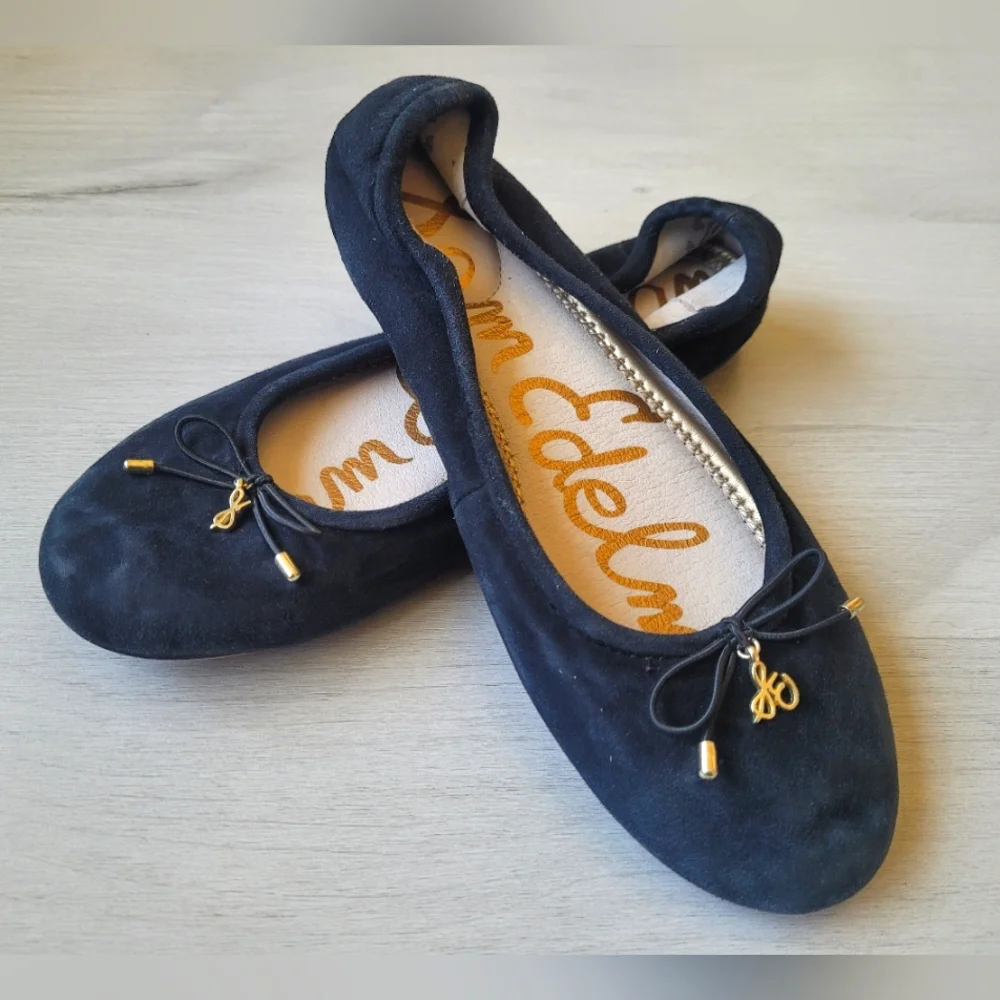 Sam Edelman Felicia Ballet Flats in Black Suede - Picture 3 of 4